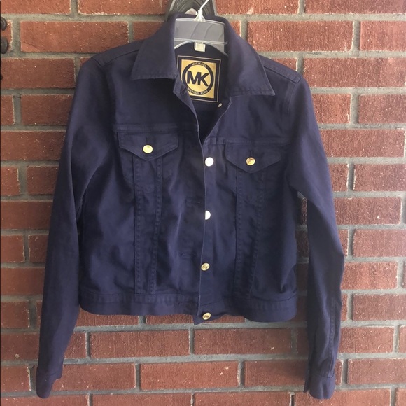 Michael Kors Navy Blue Cropped Jacket-Size Small - Picture 2 of 16